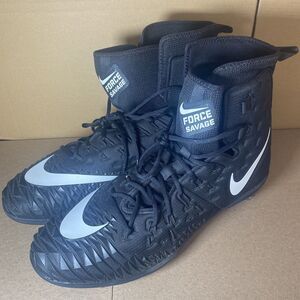 Nike Force Savage Elite TD Black White‎ 923088-010 Football Cleats Size 17